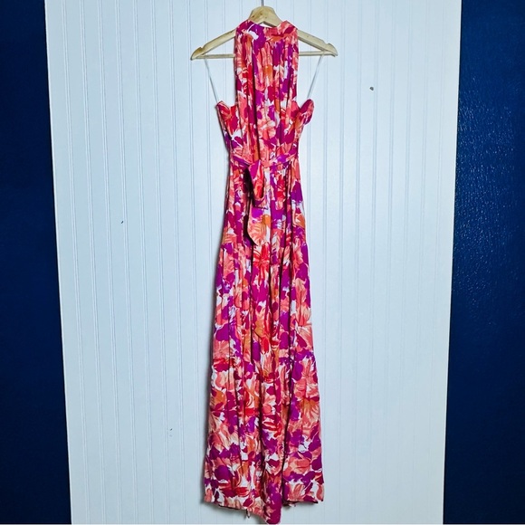 Petal and Pup Womens Caroline Maxi Dress Floral Multicolor Belted Halter Neck XL - Picture 6 of 10